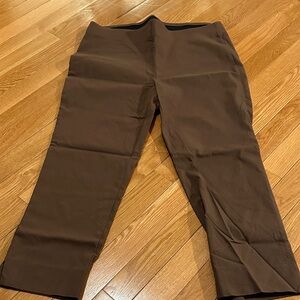 WHBM Elastic crop pants in brown